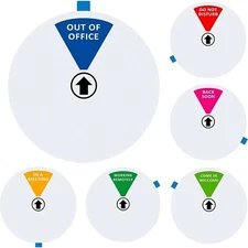 6 Options Office Door Sign Do Not Disturb/Come on in/Out of Office/in a Meeti...
