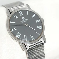 Universal Geneve Ultra Slim Manual Winding Cal.42 Grey Roman Dial Unisex Watch