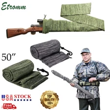 1/2 Pcs Silicone Treated Gun Sleeve Shotgun/Rifle Sock Shooting Cover Green Gray
