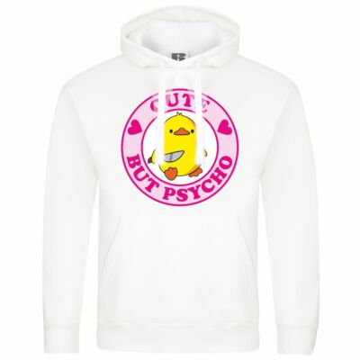 Mens Hooded Sweatshirt Hoodie Cute But Psycho Cute Crazy Duck Girlfriend Girlfriend 