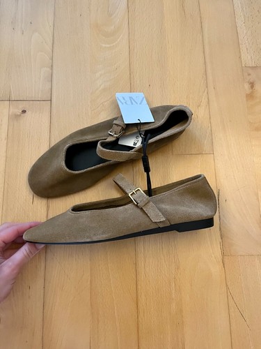 ZARA suede ballerinas UK 5 - EUR 38 - Picture 2 of 5