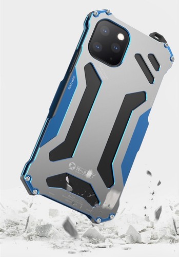 R-JUST Shockproof Metal Armor Back Hard Cover For iPhone 14 Plus 13 12 Pro Max - Picture 9 of 13