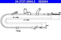 ATE Bremsseil Seilzug Feststellbremse 24.3727-2004.2 FüR EZ Swift MZ Suzuki 3