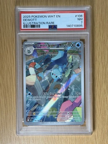 PSA 7 Dewott #106 Illustration Rare 2025 Pokemon WHT Holo
