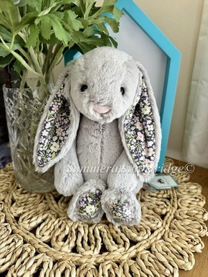 Jellycat Silver Blossom Bloom Medium | Neu mit Etikett | mit Staubbeutel