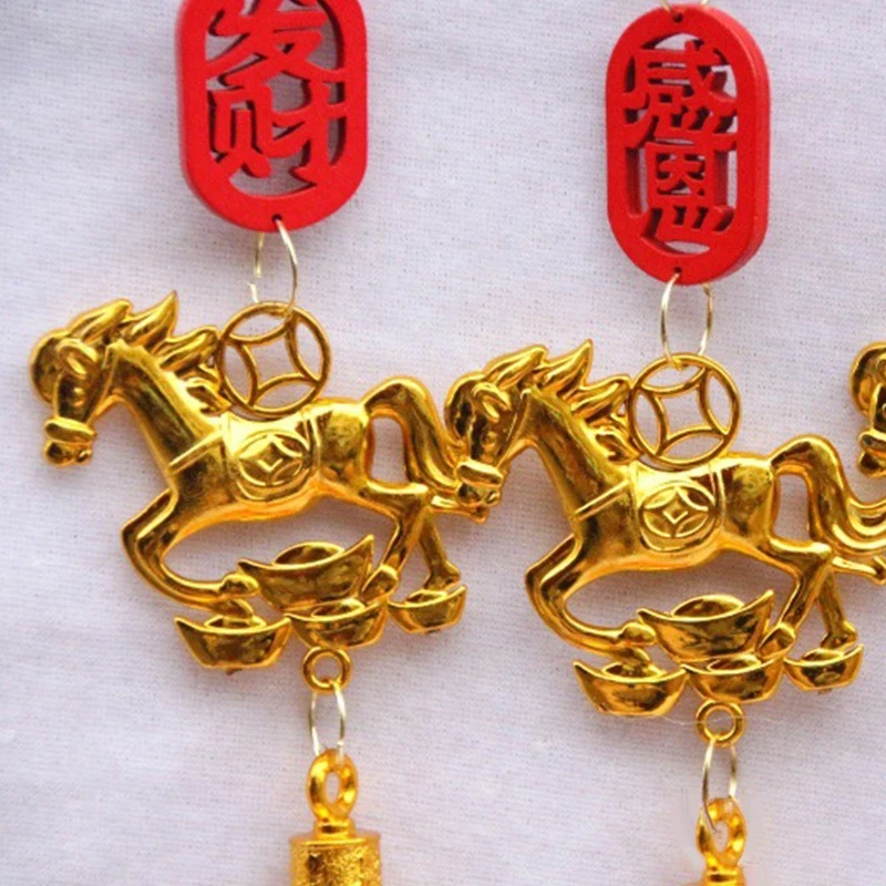Festive Zodiac 2026 Horse Pendant Chinese New Year Decor Home Good Luck Ornament
