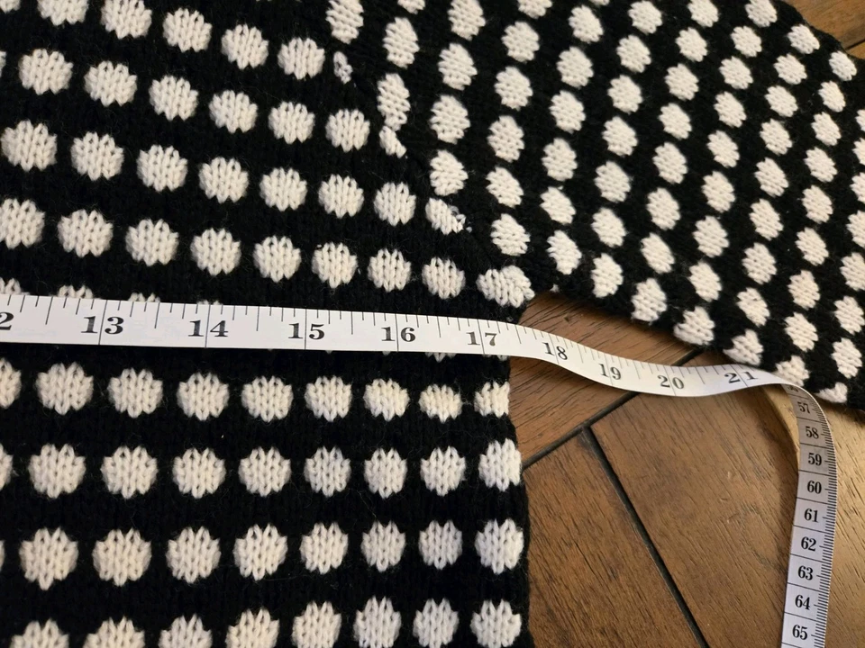 Новые направления женщин вязаный свитер платье размер L колена ноги 3/4 рукав в горошек - Изображение 2 из 4