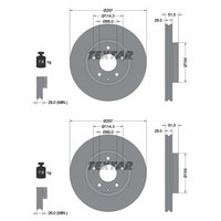 2X Textar Bremsscheiben Vorne 297Mm InnenbelÜFtet Passend FÜR Mazda 6 CX-5 |