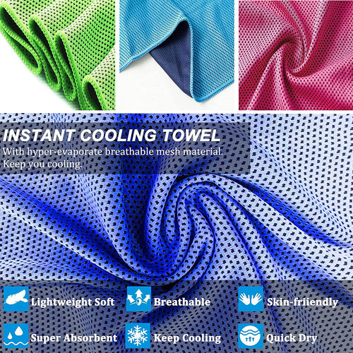 Cooling Towel | 2 Pack 47"X12" | Ice Cool for Neck | Soft Breathable Microfiber - Picture 3 of 12