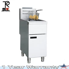 Commercial Deep Fryer Propane 3 Burners 40lbs 90000 BTU 400°F CSA  200°F-400°F