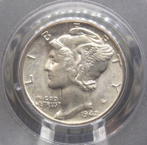 1942 "D" Mercury SILVER Dime 10c PCGS MS66 FB #931 *FULL BANDS* Gem BU ECC&C Inc