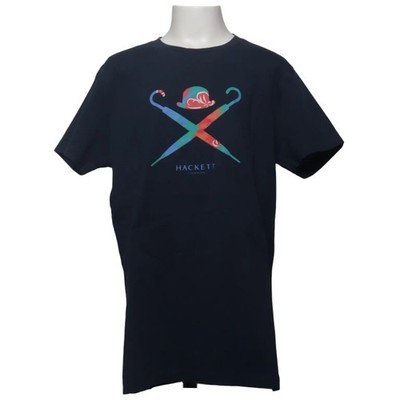 Hackett, T-shirt, Größe: 164, Blau/Mehrfarbig, Baumwolle, Print, Jungen #LB8