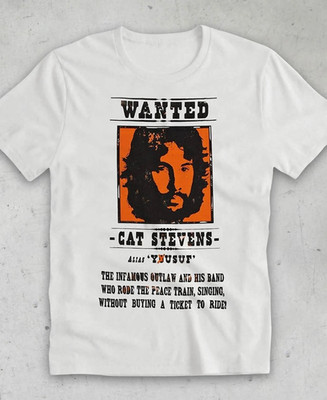 NEW Cat Stevens Wanted Gift For Fans Heavy Cotton White S-5XL T Shirt CM614