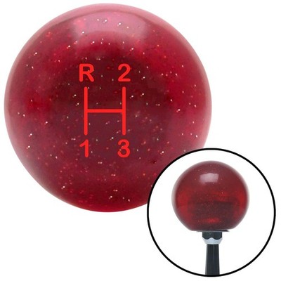 Red Shift Pattern 11n Red Metal Flake Shift Knob w/ M16x1.5 Insert Shifter Auto