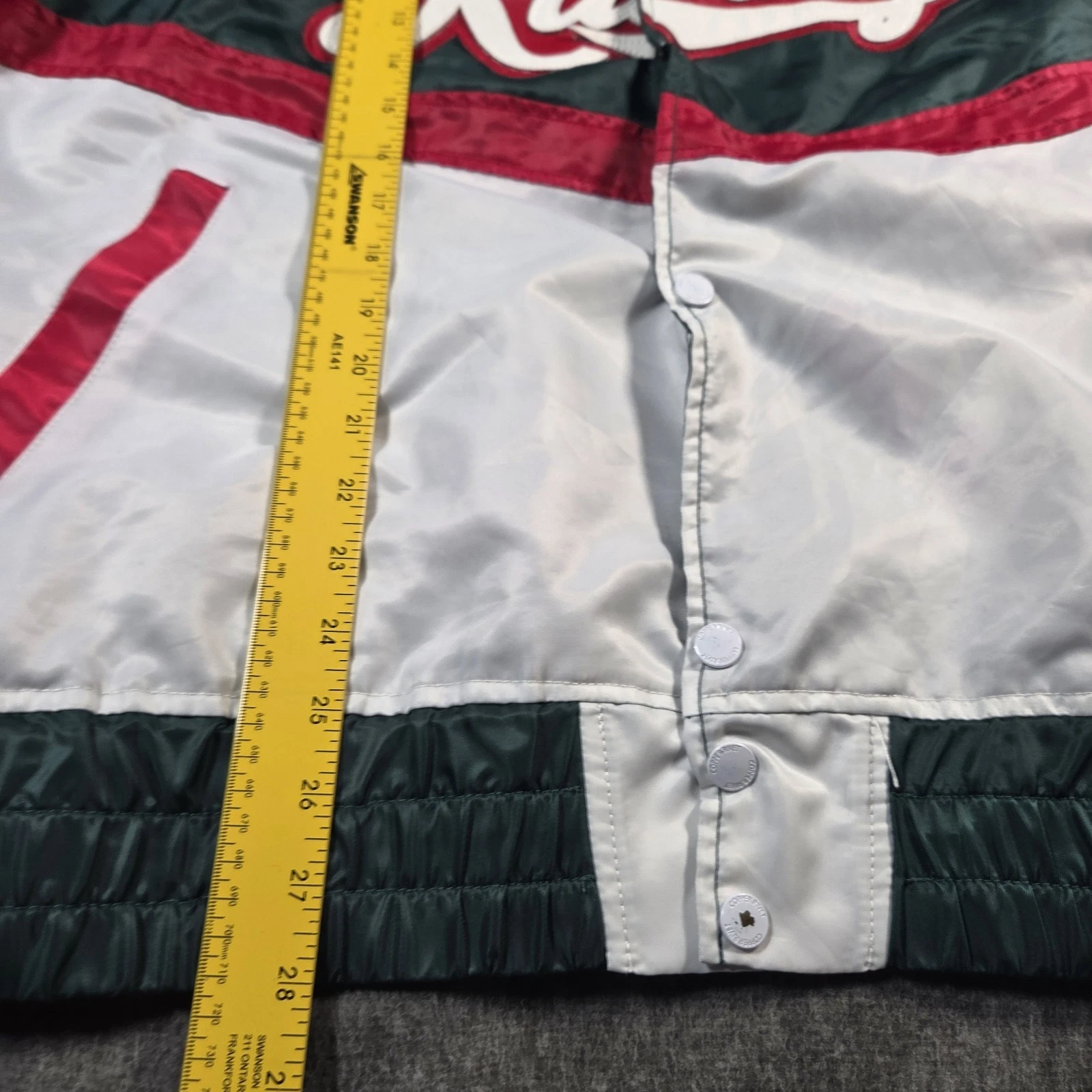 Copper Rivet Racing Bomber Jacket Mens XL Green White Speed Freak Streetwear image 10