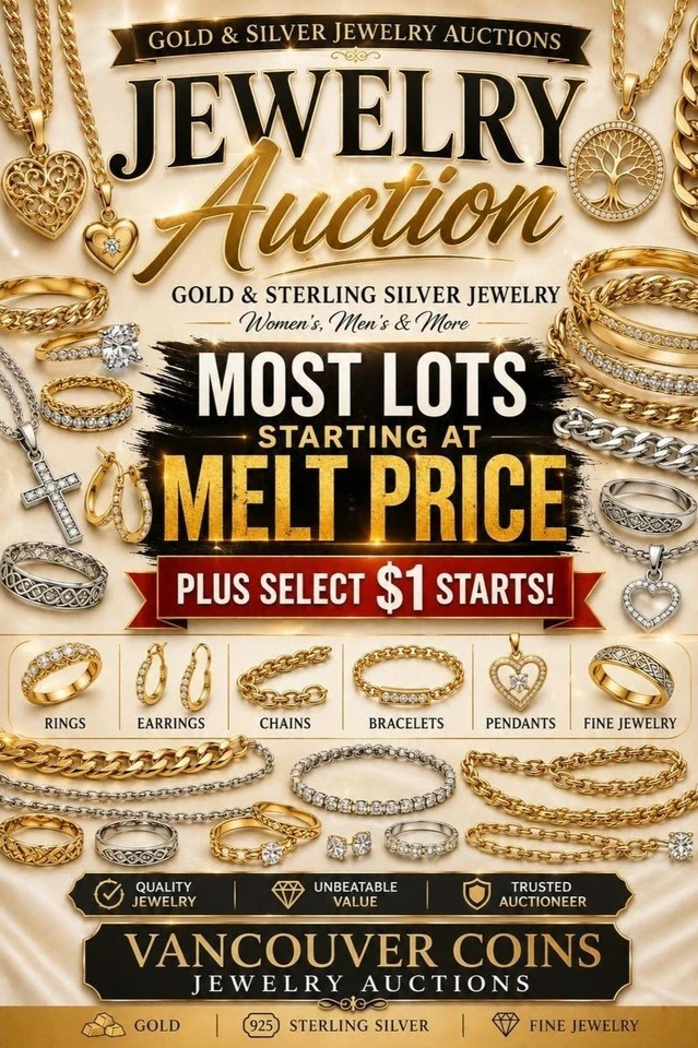 💎 VANCOUVER COINS LIVE💍GOLD & SILVER JEWELRY • STARTING AT MELT • ✨