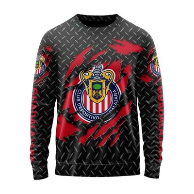 Personalized LIGA MX Chivas Guadalajara Sweater Special Black Metal Design ST2