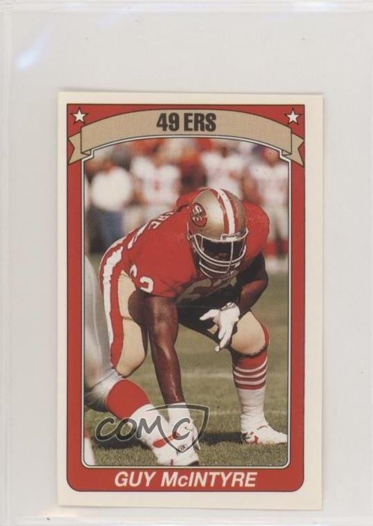1990 Panini Album Stickers UK American Football Guy McIntyre #359 Rookie RC ux6