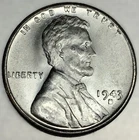 1943-S Lincoln Wheat Cent - UNC Steel Penny Cent - Actual Coin Pictured - 4627