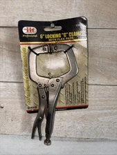 Illinois Industrial Tool 6" Torque Lock Locking C-Clamp Swivel Jaws 22010