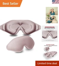 3D Contoured Sleep Mask - 99% Light Blocking - Adjustable Memory Foam Eye Cover