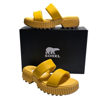 Sorel Ona Streetworks Platform Slide Sandals Yellow Women NIB | eBay