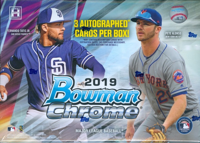 2019 Bowman Chrome Baseball HTA Choice Factory Sealed Hobby Box - Cal Raleigh!!