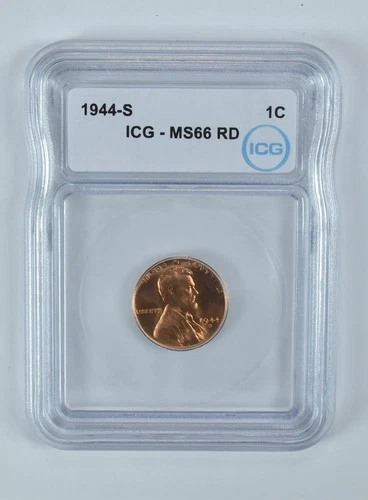 1944-S Lincoln Wheat Cent MS66 RD ICG