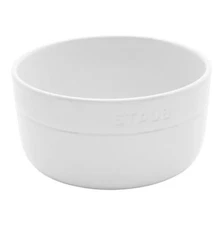 STAUB Ceramic Dinnerware 4-pc  5-inch Cereal Bowl  White