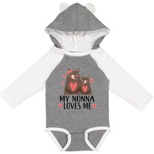 Inktastic My Nonna Loves Me Bear Long Sleeve Creeper Grandkids Grandchild From