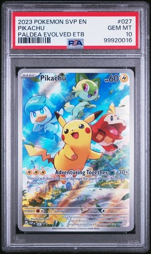 2023 Pokemon SVP EN-SV Black Star Promo Pikachu Paldea Evolved Etb PSA 10 #027