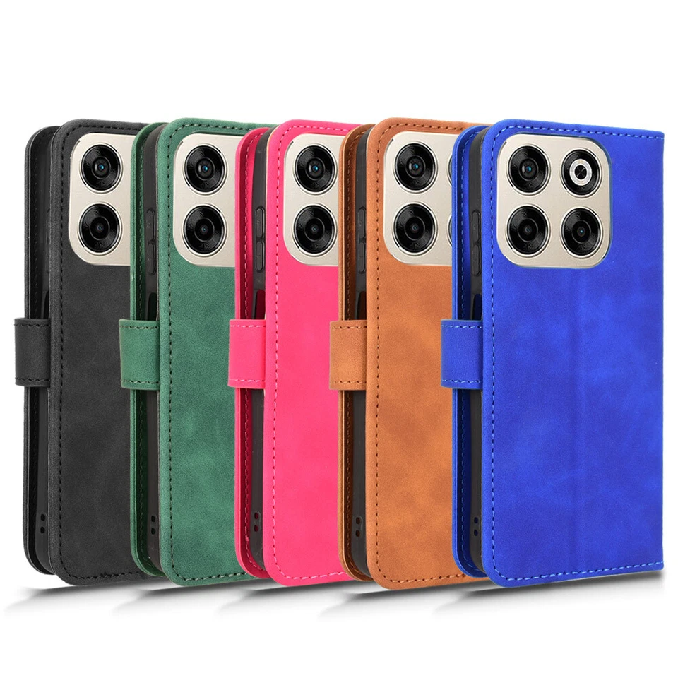 For ZTE Blade V70 4G, Luxury PU Flip Leather Wallet Stand Card Slots Case Cover - Image 2 of 4