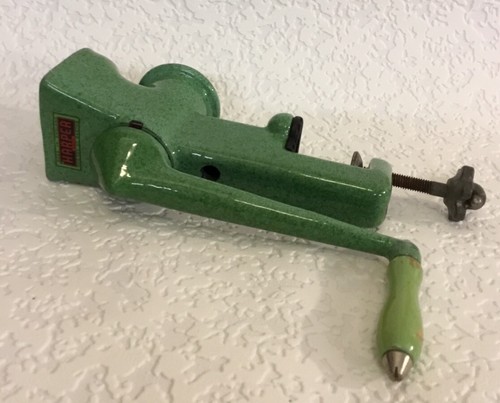 Vintage Harper Mincer Green Mottled Enamel Cast Iron Grinder Good Condition 1950 - Picture 2 of 10