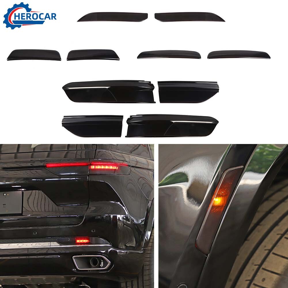 Translucent Taillight Fog Light Guard Cover Trim for Jeep Grand Cherokee 2022-24