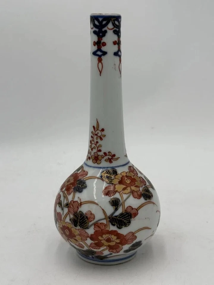 古董中国清光旭铁红钴瓷莲花花瓶 — 第 2/4 张图片