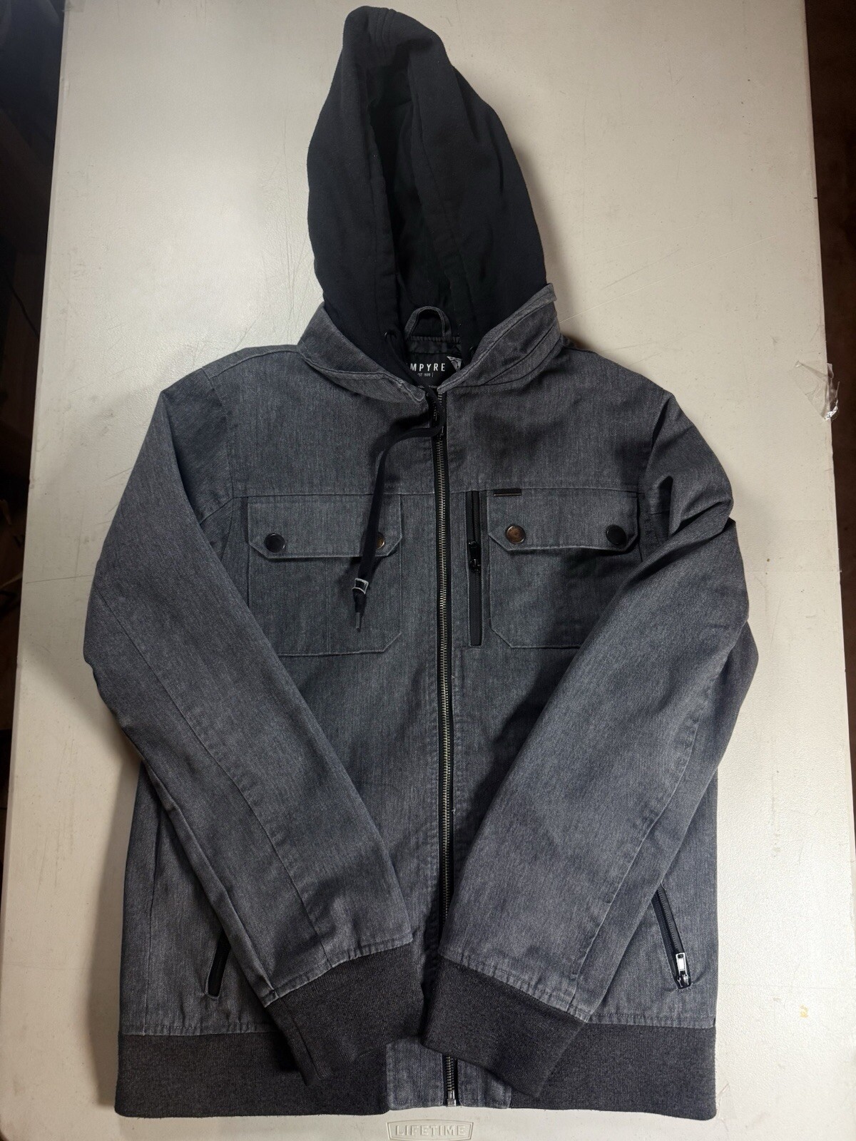 Empyre Jacket Small Black/Gray Soft Shell Zippere… - image 1