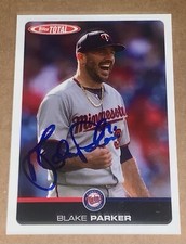 Blake Parker SIGNED 2019 Topps Total SP Card #74 Minnesota Twins Auto