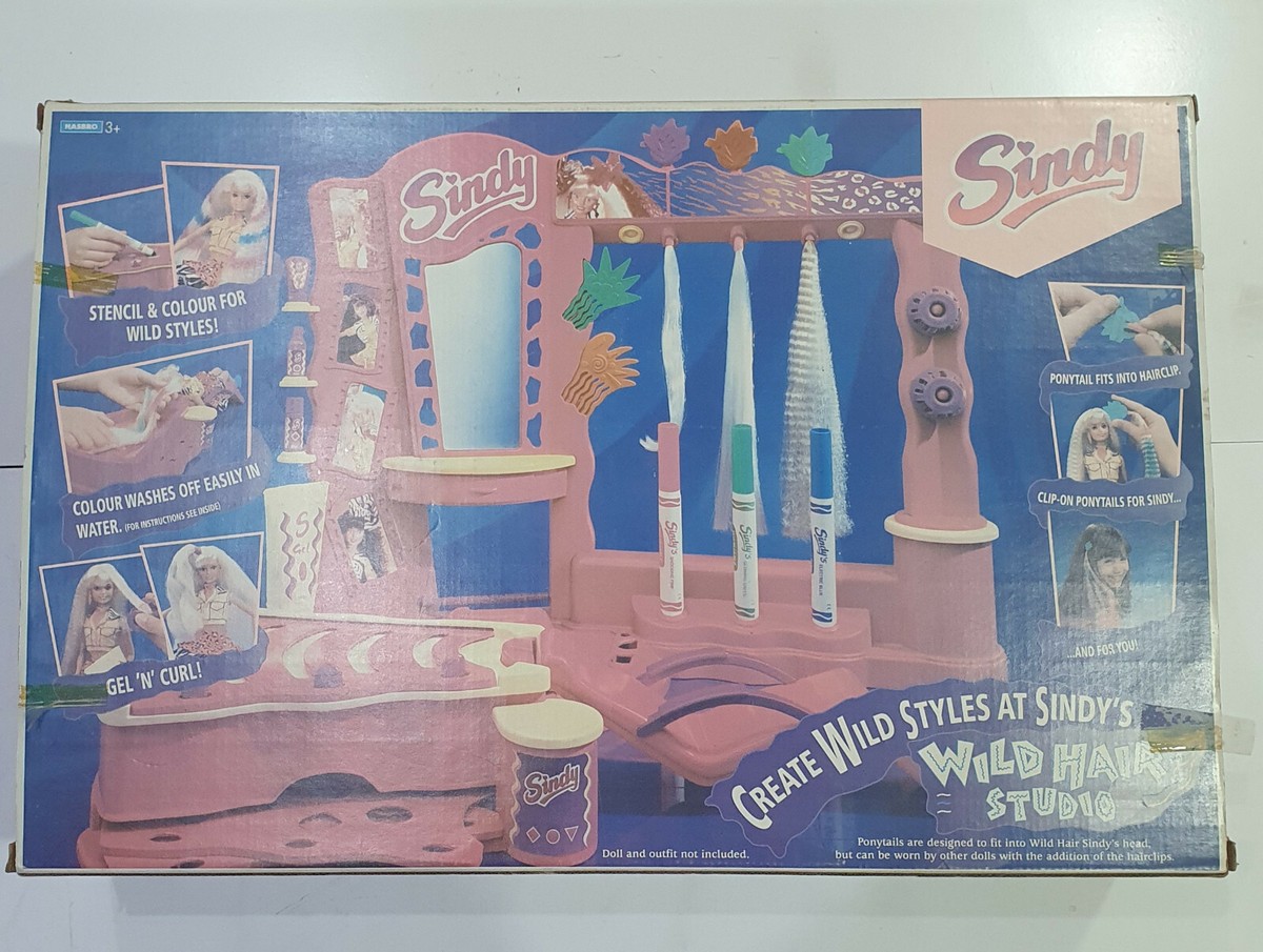 Vintage 1994 HASBRO SINDY WILD HAIR STUDIO NEW UNUSED SET BOXED | eBay
