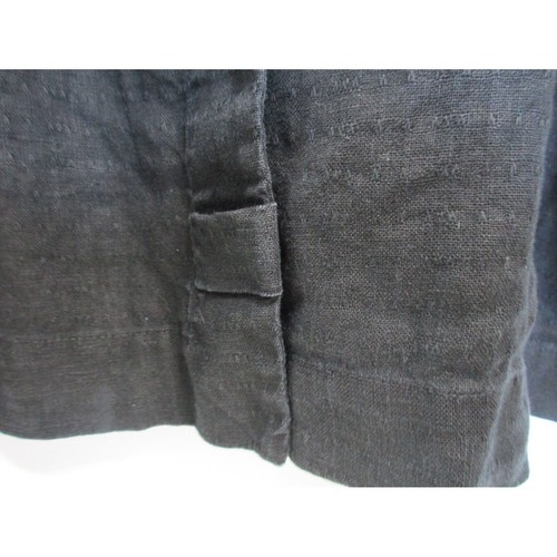 Eileen Fisher Womens 100% Linen Shirt Jacket size L Black Minimalist Lagenlook - Picture 3 of 12