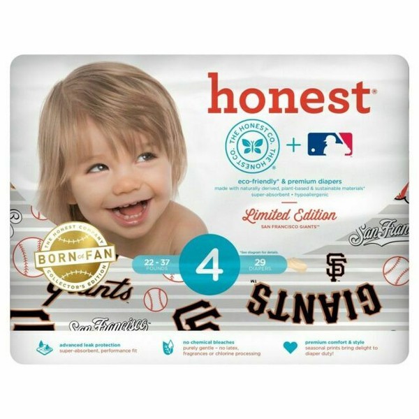 Honest Diapers San Francisco Giants Size 4 MLB Born a Fan 2237 Lbs Eco