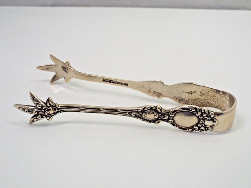 antique wallace sterling silver lucerne sugar tongs, no monogram