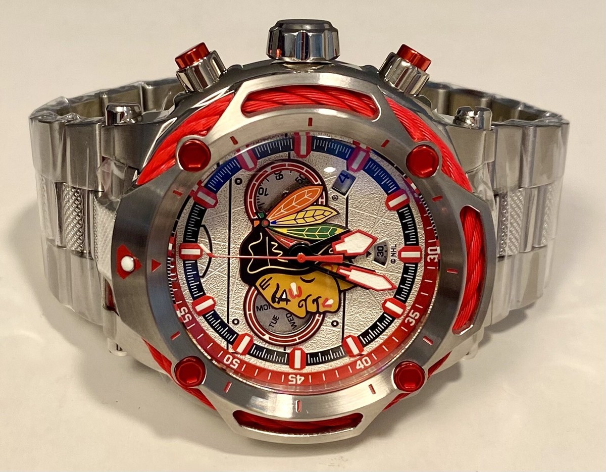 Invicta X NHL Chicago Blackhawks MN Womens Hockey Watch 38mm Silver/Red (42203) 60mm NHL-BLACKHAWKS | Silvertone Bracelet| Swiss Chrono  main image 4