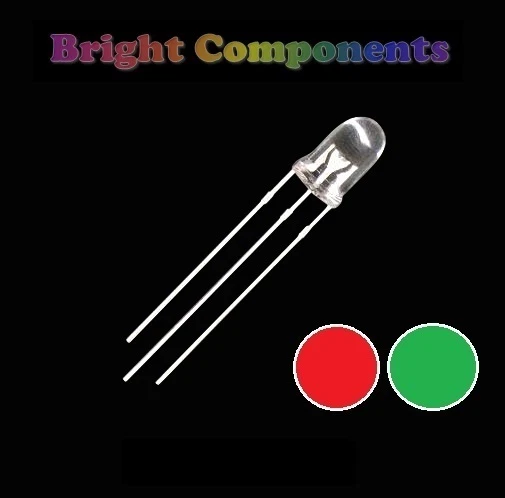 5 x Bi-Colour LED 5mm - Red/Green - UK Seller