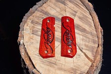 1911 Fastback Wood Grips With Epoxy Inlay.