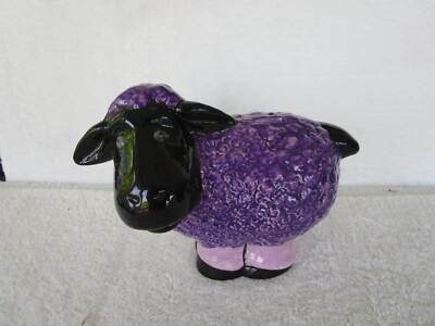 2005~UNIQUE~Lamb Sheep  Coin Bank Porcelain/Ceramic  W/Rubber Plug ~ 6''x 8''