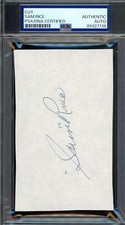 Sam Rice PSA DNA Coa Vintage Signed 3x5 Index Card Autograph