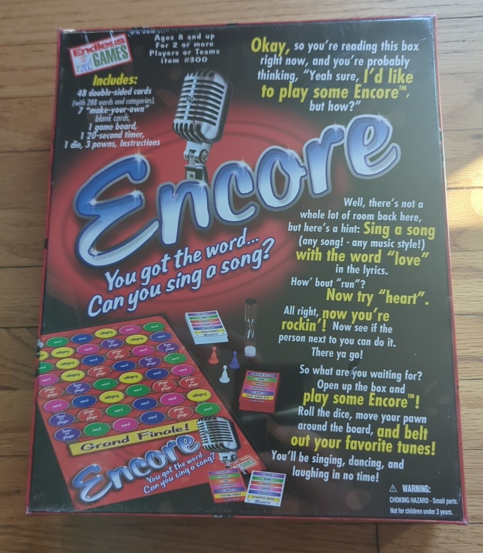 Endless Games Encore Board Game Play Family Friends BRAND NEW FACTORY SEALED