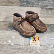Ariat M&F Western Andrew Chukka Toddler Shoe Sz 4 M Brown Sude Mid Top Lace-Up