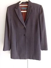 Alex Garfield Size 4 Blazer Jacket Brown Long Sleeve 2-Button Front Business