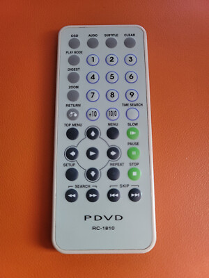 PDVD RC-1810 Portable DVD Player Remote Control - Mintek Insignia Magnavox Init